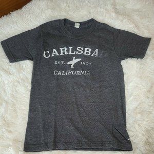 Boy's Carlsbad, California Surfer tshirt Size M GRAY